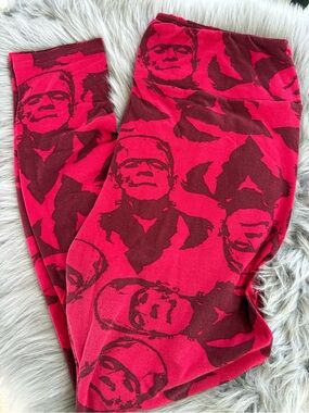 LuLaRoe Red Print Leggings